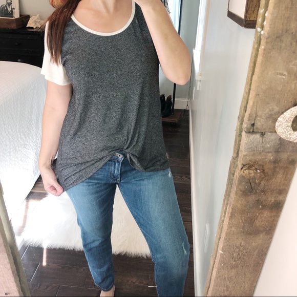 LuLaRoe Tops - LulaRoe Large soft grey oversized cozy lounge top